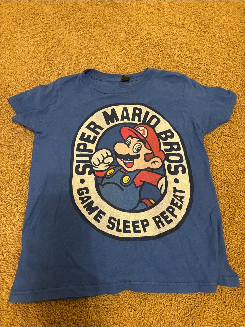 Nintendo Blue Super Mario Bros. Graphic Baby Tee